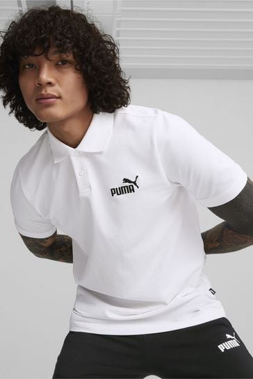 Puma White Essentials Pique Mens Polo Shirt