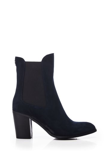 Moda in Pelle Blue Briee Chelsea Block Heel Ankle Boots