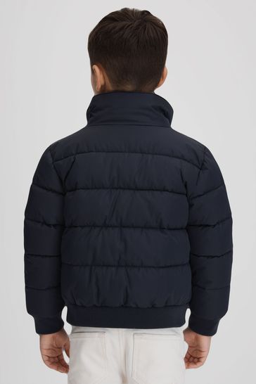 Buy Reiss Navy Mist Teen Padded Faux Fur Coat from Next Bahrain