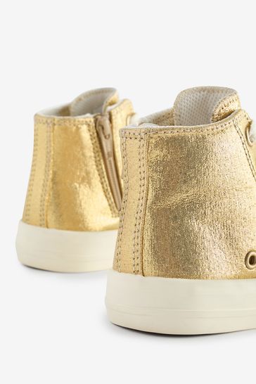 Gold chunky trainers deals