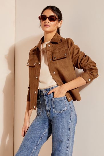Suedette jacket top