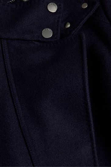 Buy Ted Baker Blue Icombi Funnel Neck Coat from Next USA