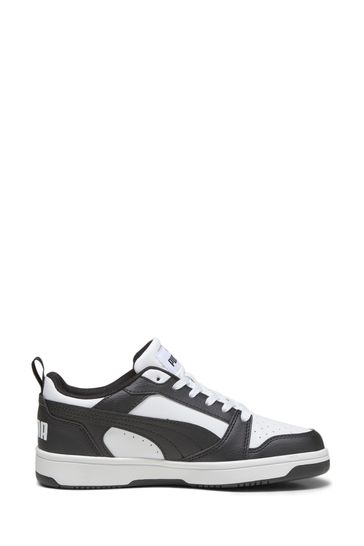 Puma White Rebound V6 Lo Youth Trainers