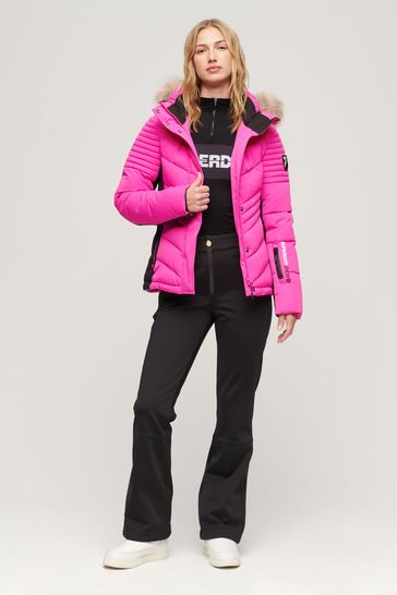 Superdry pink sales ski jacket
