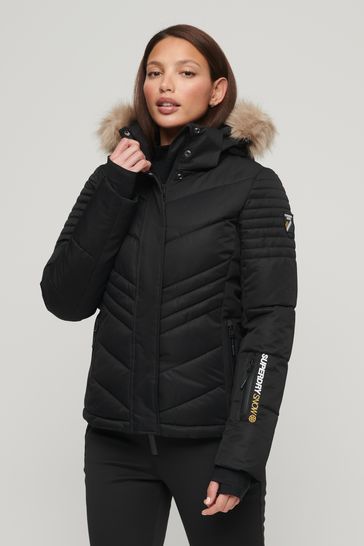 Superdry Black Ski Luxe Puffer Jacket