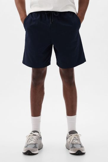 Gap Navy Cotton Easy Pull On Shorts