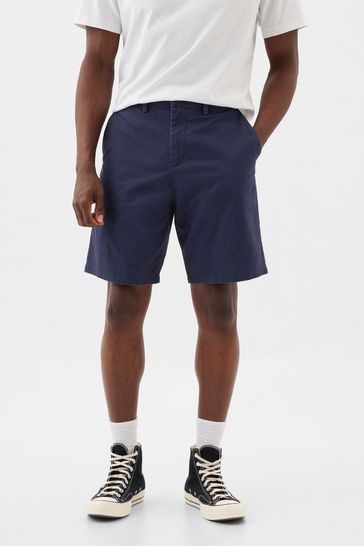 Navy long shorts deals