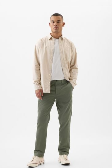 Gap Khaki Green Essential Slim Fit Chinos