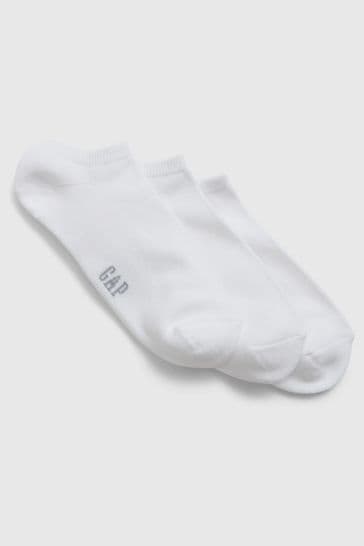 Gap White Basic Ankle Socks (3-Pack)