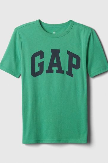 Gap Green Logo Short Sleeve Crew Neck T-Shirt (4-13yrs)