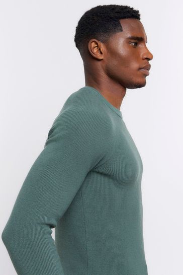 River island green discount jumper
