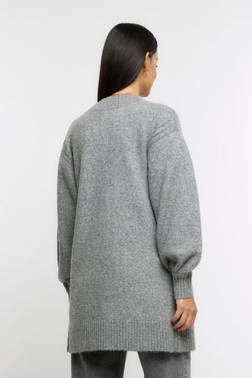 River Island Grey Slouch Cosy Cardigan