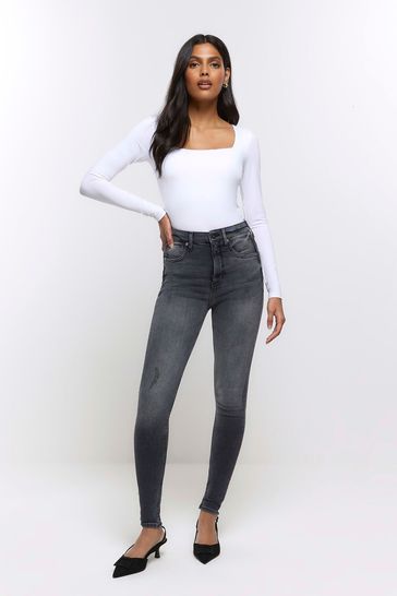 Grey river island jeans discount