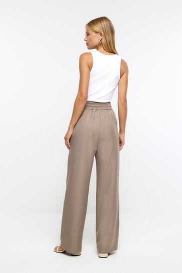 River island pleated trousers online