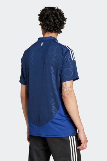 Manchester united blue adidas shirt clearance