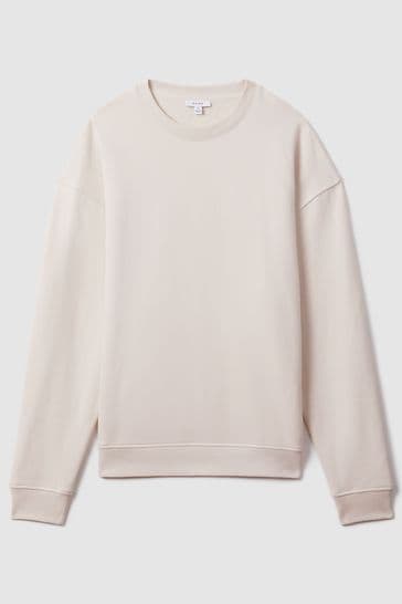 Buy Reiss Off White Alistar Cotton Crew Neck Sweatshirt from Next