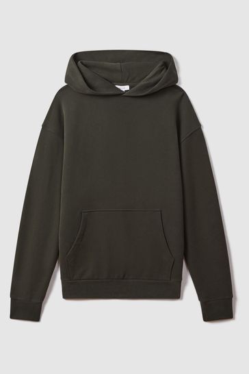 Buy Reiss Khaki Alexander Casual Fit Cotton Hoodie from Next Bahrain