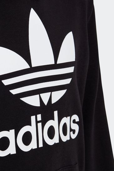 Mens adidas originals trefoil hoodie black store
