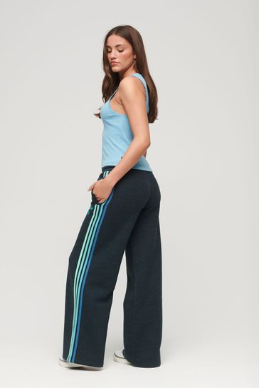 Buy Superdry Side Stripe Wide Leg Joggers from the Laura Ashley
