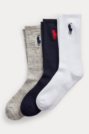 Polo Ralph Lauren Big Pony Crew Socks 3-Pack