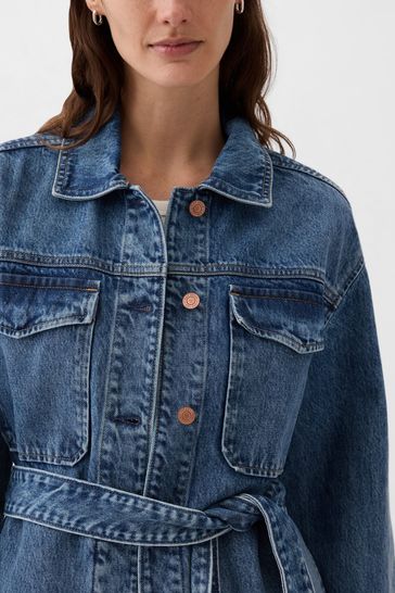 Blue jean hot sale shirt jacket