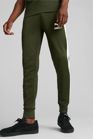 Puma Green T7 Iconic Mens Track Joggers