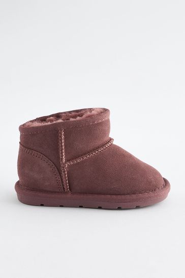 Buy Burgundy Suede Pull On Ankle Boots from Next Kuwait