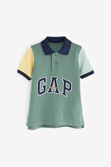 Gap Green Logo Short Sleeve Polo Shirt (4-13yrs)
