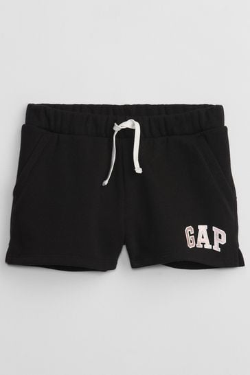 Gap Black Pull On Logo Jogger Shorts (4-13yrs)