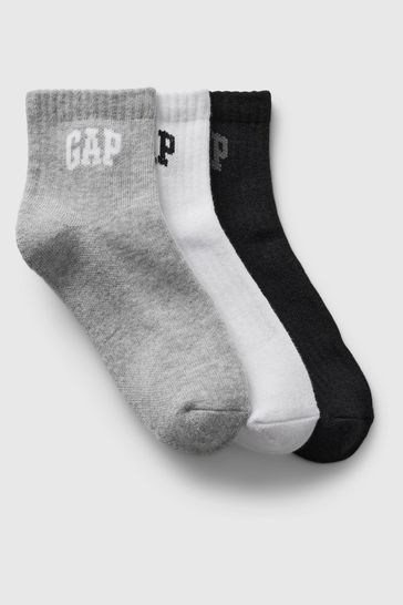 Gap Multi Logo Quarter Socks 3-Pack