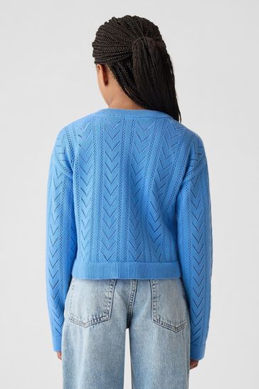 Buy Gap Blue Soft Pointelle Cardigan 4 13yrs from Next Ireland
