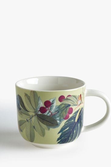 Kew Gardens Set of 2 Green Fruit Floral Mugs