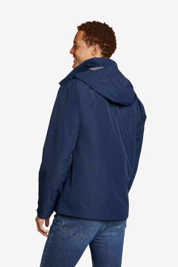 Eddie Bauer Blue Packable Rainfoil Jacket