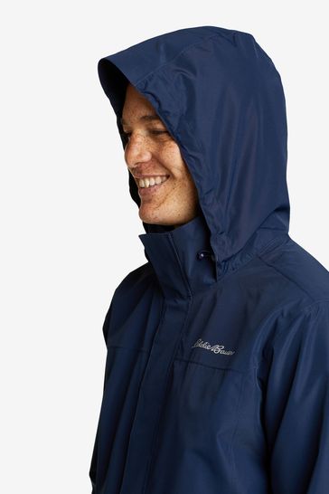 Eddie Bauer Blue Packable Rainfoil Jacket