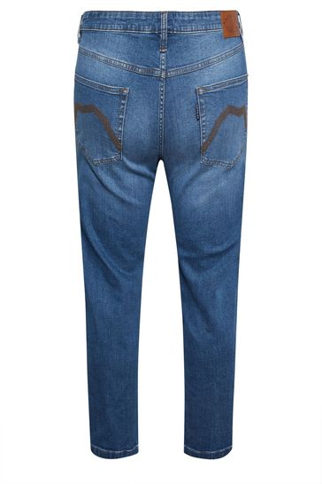 BadRhino Big Tall Blue Washed Denim Jeans