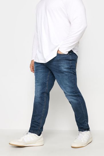BadRhino Big & Tall Blue Mid Rise Denim Jeans