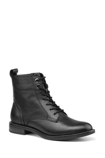 Buy Hotter Black Wide Fit Surrey Lace Up Zip Boots from Next Netherlands