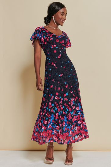 Jolie moi blue lace dress online