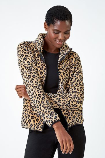 Leopard fleece jacket 2025