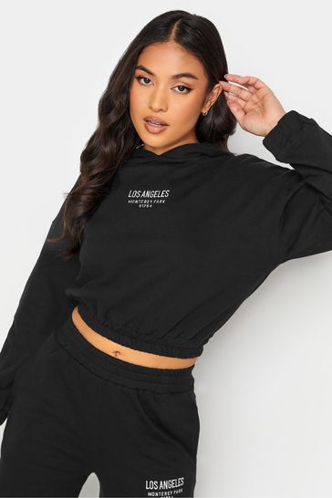 PixieGirl Petite Black LA Embroidered Hoodie