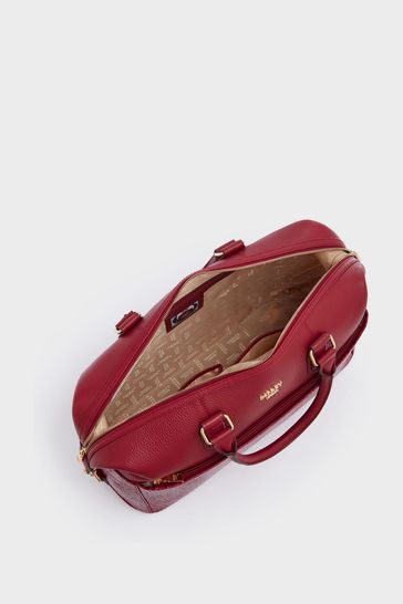Buy Osprey London Red The Kellie Leather Weekender Bag from the
