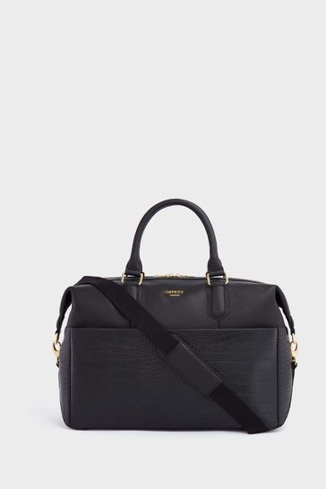 Buy Osprey London The Kellie Leather Weekender Black Bag from Next Bahrain