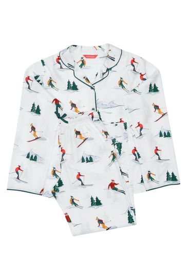 Buy Cyberjammies White Ski Print Long Sleeve Pyjama Set from Next USA