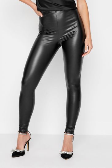 Buy PixieGirl Petite Black Stretch Leather Look Leggings from Next USA