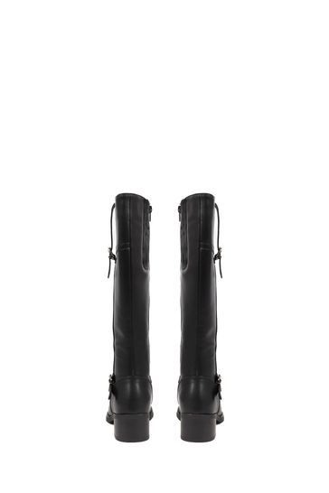 Buy Pavers Black Knee High Buckle Detail Boots from Next Luxembourg