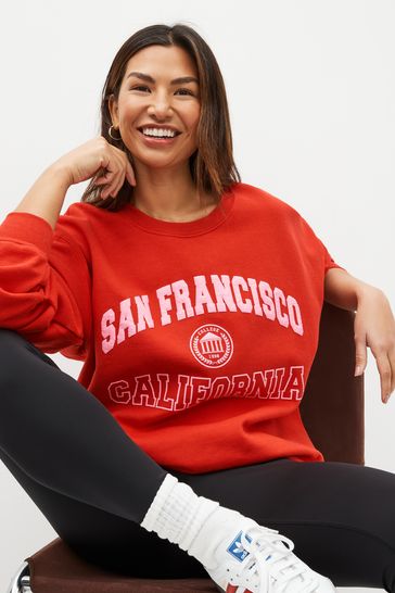 Red Graphic Sweatshirt