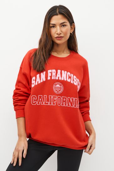 Orange new arrivals graphic sweatshirt