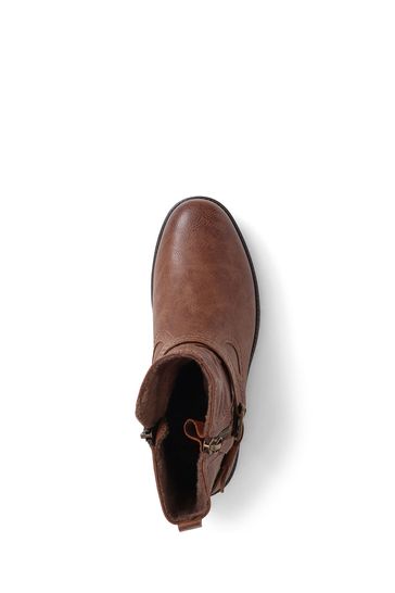 Pavers Zip Up Tall Ankle Boots