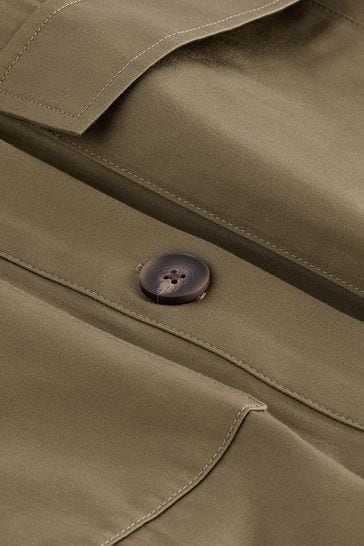 Buy Khaki Green Cotton Utility Sleeveless 100 Cotton Jacket from Next Bahrain