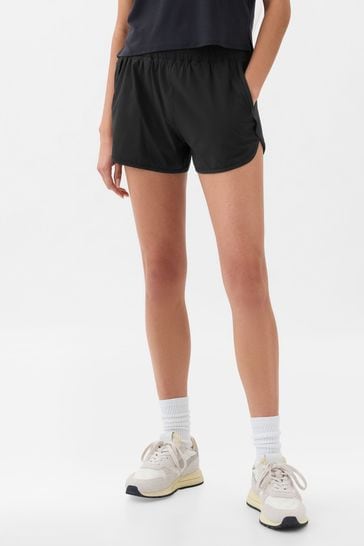Buy Gap Black High Rise Elasticated Running Shorts from Next Austria